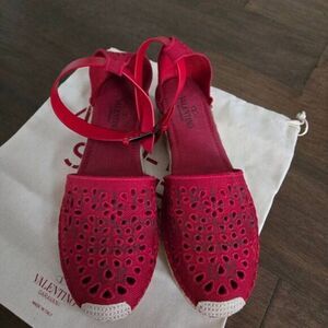 Valentino Ankle Strap Sangallo Espadrilles Shoes Sandals size 40 9 New